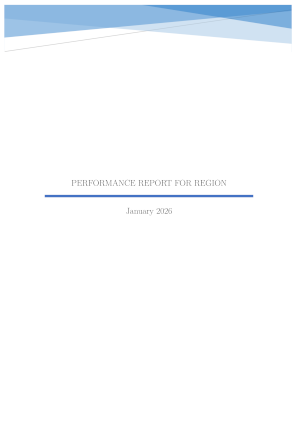 Performance Report Titlepage