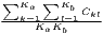 ∑Ka ∑Kb  C
--k=1KaKlb=1-kl