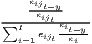    eijet+ijy-
∑I--eijteit+y-
  i=1  t ei